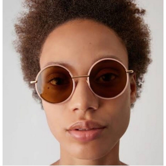 ACNE STUDIOS Scientist Handmade France Pink Rose Gold Sunglasses 60s 70s Retro - Picture 1 of 11